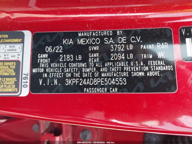 KIA Forte Lxs 2023 3KPF24AD8PE504553 Image 9