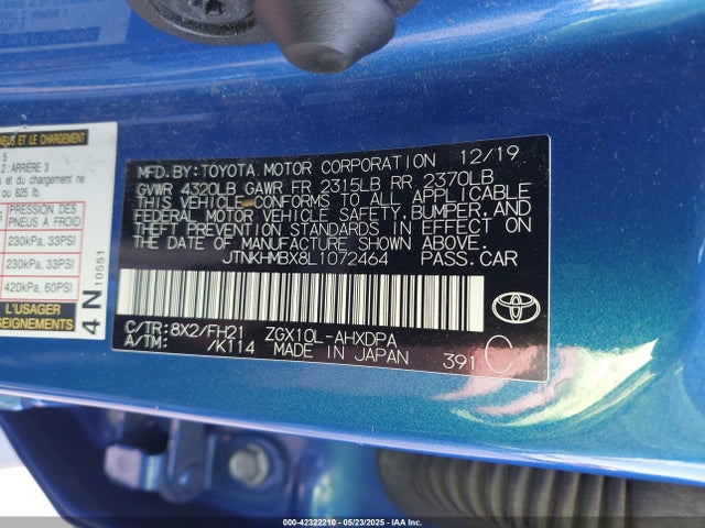JTNKHMBX8L1072464 Toyota 3zr-fae