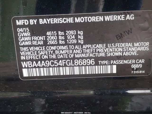 2015 BMW 428 GRAN COUPE WBA4A9C54FGL86896 Photo 8