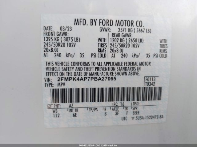 2023 FORD EDGE 2FMPK4AP7PBA27065 Photo 8