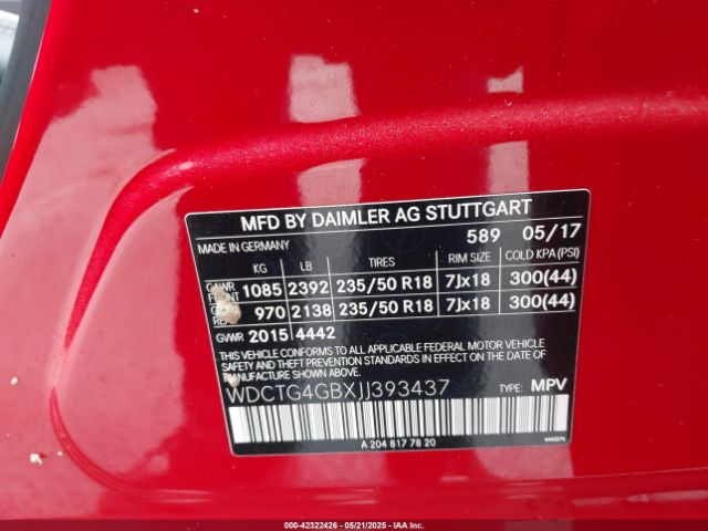 2018 MERCEDES-BENZ GLA 250 WDCTG4GBXJJ393437 Photo 8