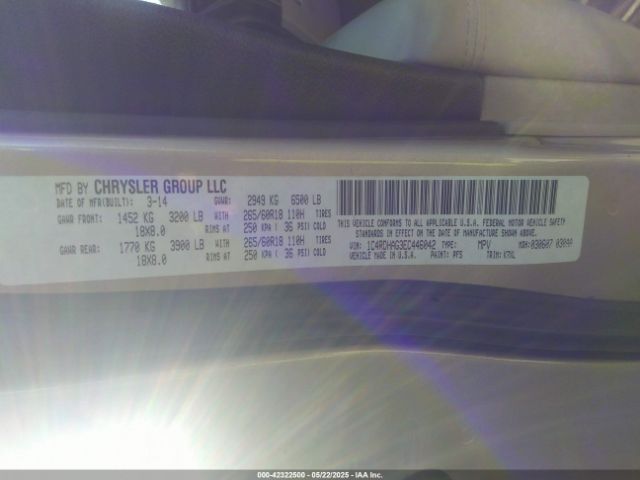 1C4RDHAG3EC446042 Dodge Durango Sxt