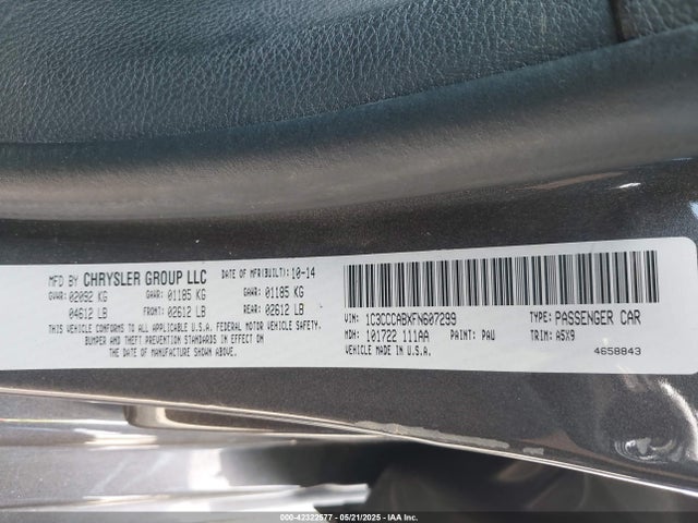 Chrysler 2015 2015 1C3CCCABXFN607299 Image 9