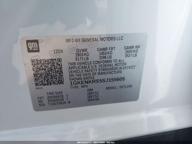 1GKENKRS5SJ155605 GMC Acadia Fwd Elevation