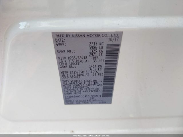 2018 NISSAN PATHFINDER 5N1DR2MN2JC615993 Photo 8