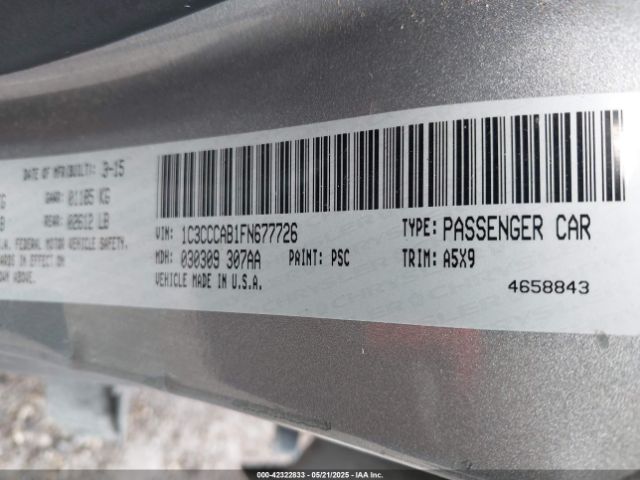 2015 CHRYSLER 200 1C3CCCAB1FN677726 Photo 8