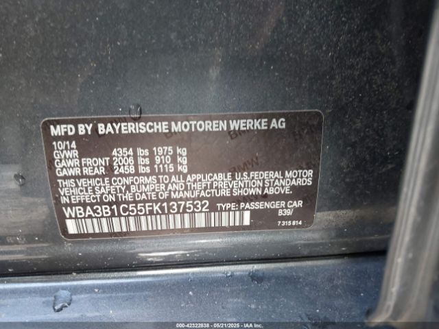 2015 BMW 320I WBA3B1C55FK137532 Photo 8