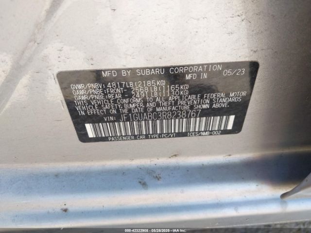 JF1GUABC3R8238767 Subaru Impreza Base 5-door