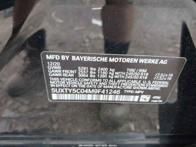 2021 BMW X3 5UXTY5C04M9F41246 Photo 8