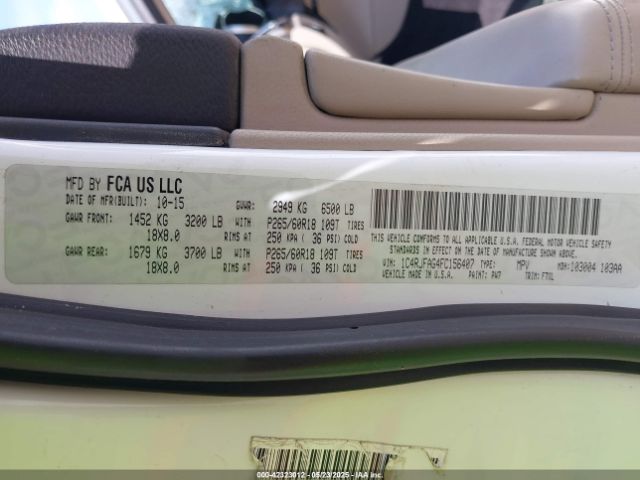 2015 JEEP GRAND CHEROKEE 1C4RJFAG4FC156407 Photo 8