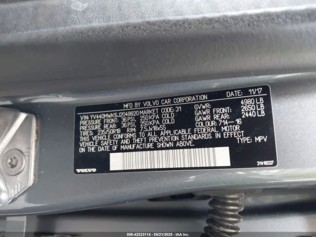 YV440MWK6J2048820 Volvo V60 Cross Country T5