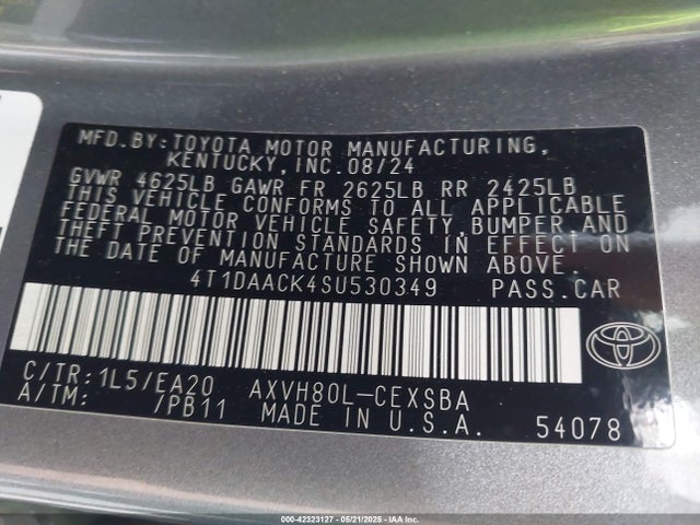Toyota CAMRY SE 2025 4T1DAACK4SU530349 Image 9