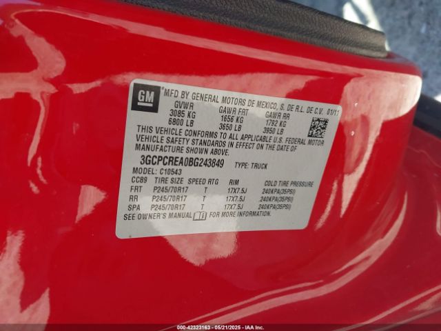 2011 CHEVROLET SILVERADO 1500 3GCPCREA0BG243849 Photo 8