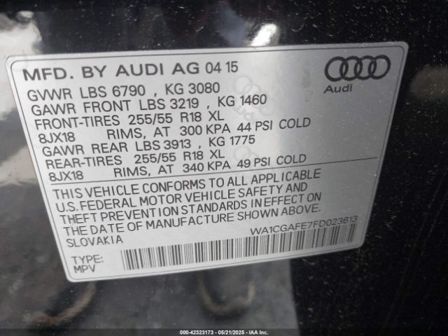2015 AUDI Q7 WA1CGAFE7FD023613 Photo 8
