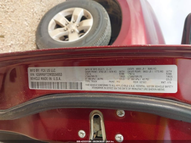 RAM 1500 2021 1C6RR6FT2MS534653 Image 9