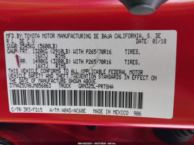 3TMAZ5CN8JM056863 Toyota 2gr-fks