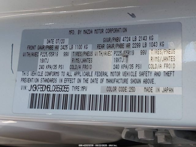 JM3KFBDM6L0859055 Mazda Cx-5 Grand Touring