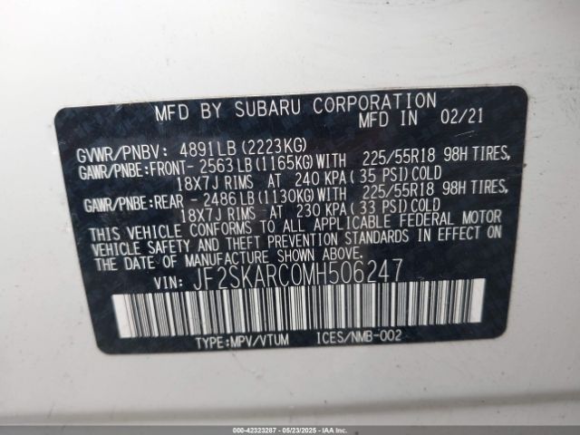 JF2SKARC0MH506247 Subaru na u5