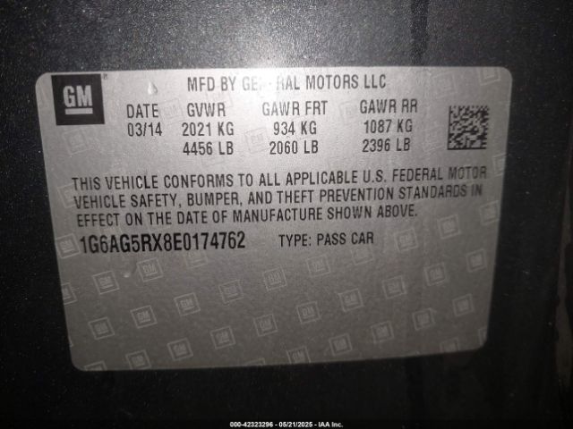 1G6AG5RX8E0174762 Cadillac Ats Standard