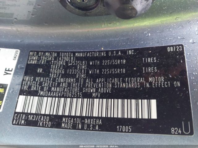 2023 TOYOTA COROLLA CROSS 7MUDAAAG4PV062515 Photo 8