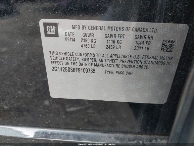 2G1125S36F9109735 Chevrolet Impala 2lt