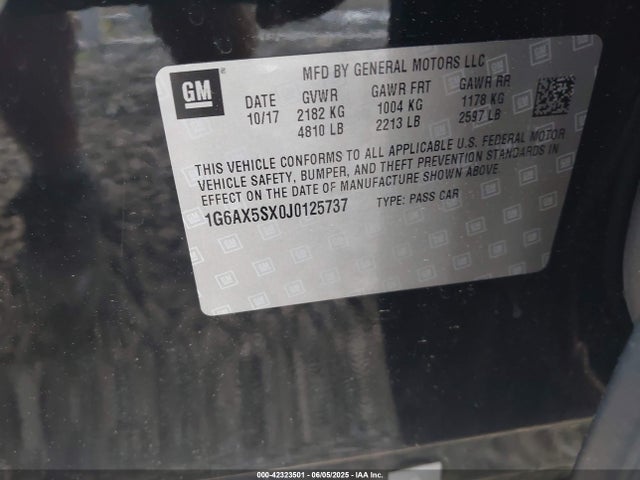 2018 CADILLAC CTS 1G6AX5SX0J0125737 Photo 8