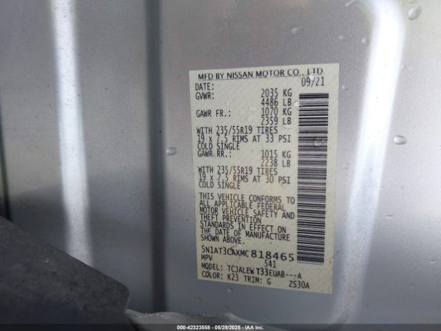 2021 NISSAN ROGUE 5N1AT3CAXMC818465 Photo 8