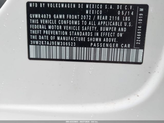 3VW2K7AJ9EM306523 Volkswagen Jetta 2.0l S