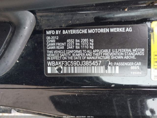2013 BMW 328I WBAKF3C59DJ385457 Photo 8