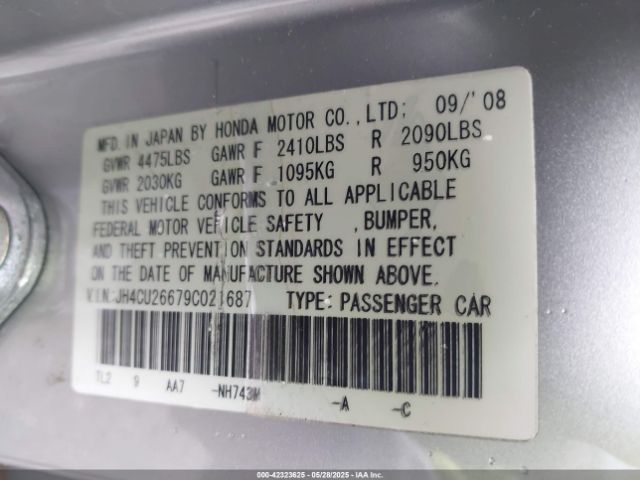 2009 ACURA TSX JH4CU26679C021687 Photo 8