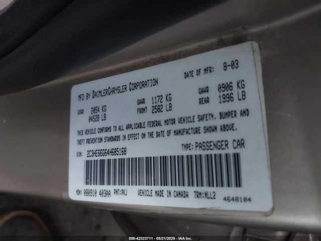 2004 CHRYSLER 300M 2C3HE66G64H685168 Photo 8