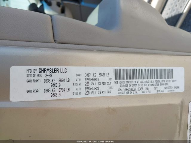 2008 CHRYSLER ASPEN 1A8HW58258F136498 Photo 8