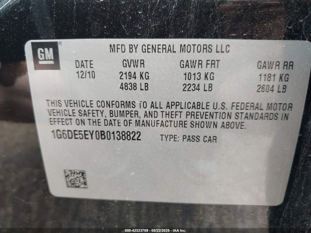 2011 CADILLAC CTS 1G6DE5EY0B0138822 Photo 8