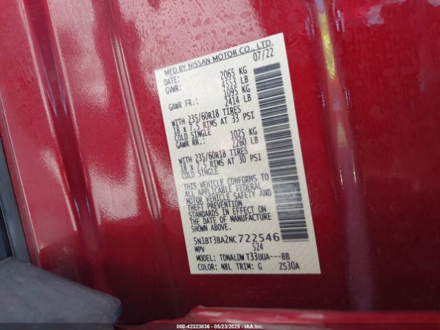 2022 NISSAN ROGUE 5N1BT3BA2NC722546 Photo 8