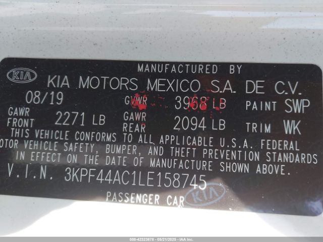 2020 KIA FORTE 3KPF44AC1LE158745 Photo 8