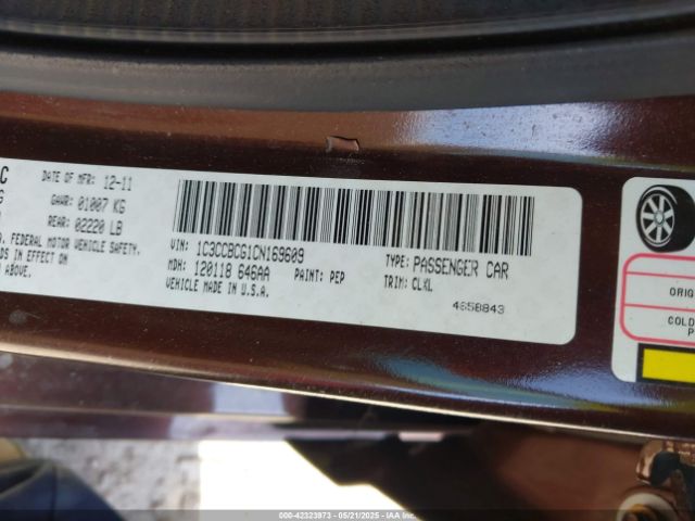 2012 CHRYSLER 200 1C3CCBCG1CN169609 Photo 8