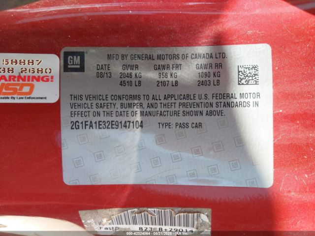2G1FA1E32E9147104 Chevrolet Camaro 2ls