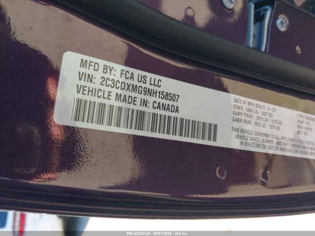 2022 DODGE CHARGER 2C3CDXMG9NH158507 Photo 8