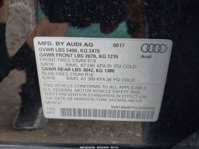2018 AUDI Q5 WA1ANAFY3J2050092 Photo 8