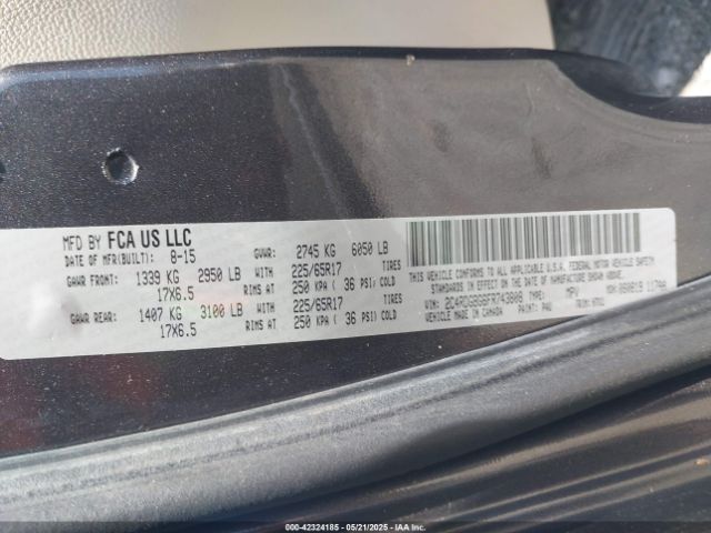 2C4RDGBG6FR743808 Dodge Grand Caravan Se
