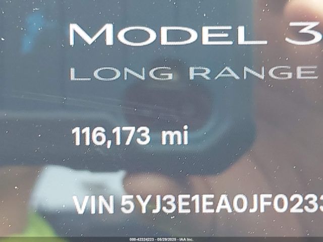 5YJ3E1EA0JF023321 Tesla MODEL 3