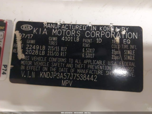 KNDJP3A57J7538442 KIA SOUL +