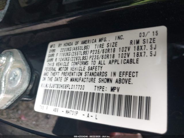 5J8TB3H58FL017730 Acura RDX