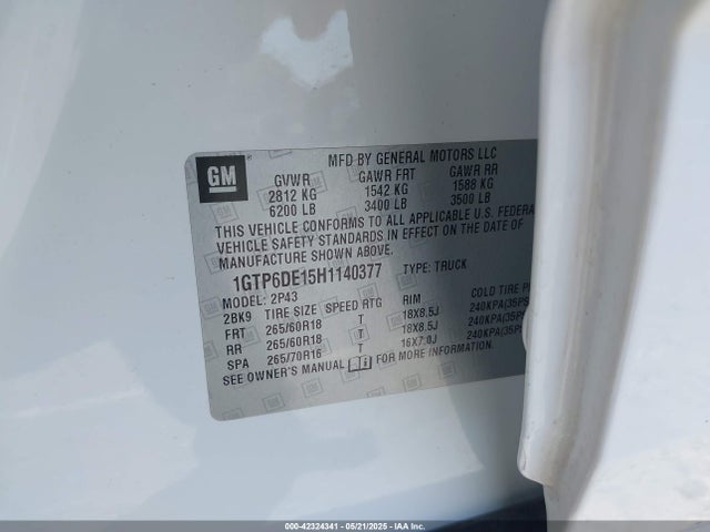 1GTP6DE15H1140377 GMC Lwn - Di: Direct Injection, Xlde