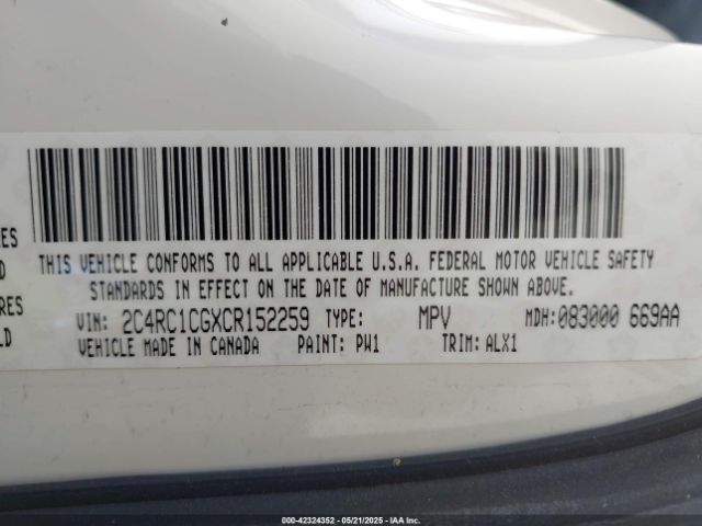 2012 CHRYSLER TOWN & COUNTRY 2C4RC1CGXCR152259 Photo 8