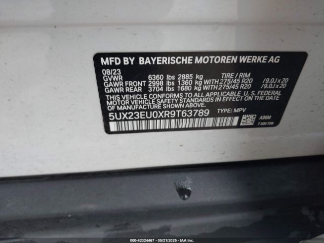 5UX23EU0XR9T63789 BMW X5