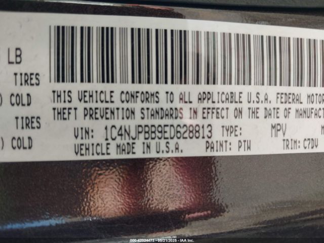 1C4NJPBB9ED628813 Jeep Patriot Sport