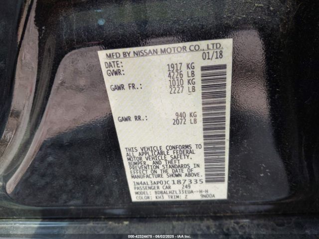 2018 NISSAN ALTIMA 1N4AL3AP0JC187335 Photo 8