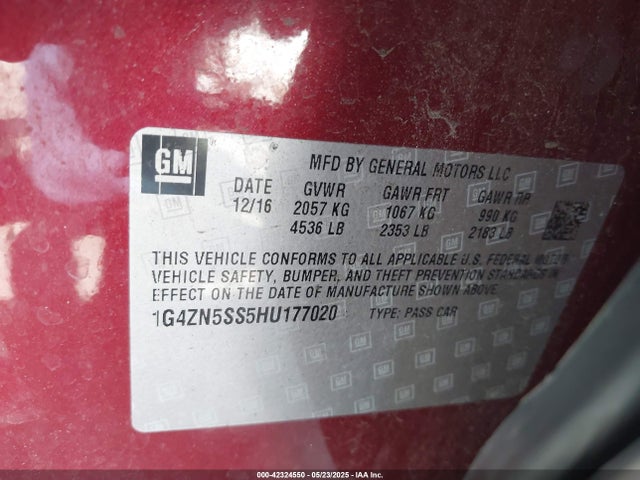 Buick Lacrosse Preferred 2017 1G4ZN5SS5HU177020 Image 9