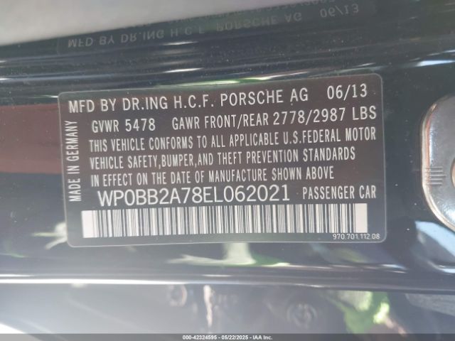 2014 PORSCHE PANAMERA WP0BB2A78EL062021 Photo 8